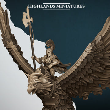 Aegean Elf Lord Mounted On Phoenix - Fire Or Ice