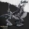 Gallia Knights on Pegasus unit of three 3d render