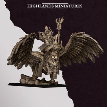 Sons of Marduk Great Sorcerer of Marduk on Lamassu | Highlands Miniatures