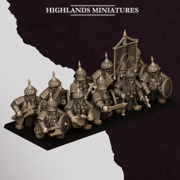 Sons of Marduk Warriors with Axes and Shields | Highlands Miniatures