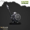 Steppe goblin infantry with spear and shield 9 render