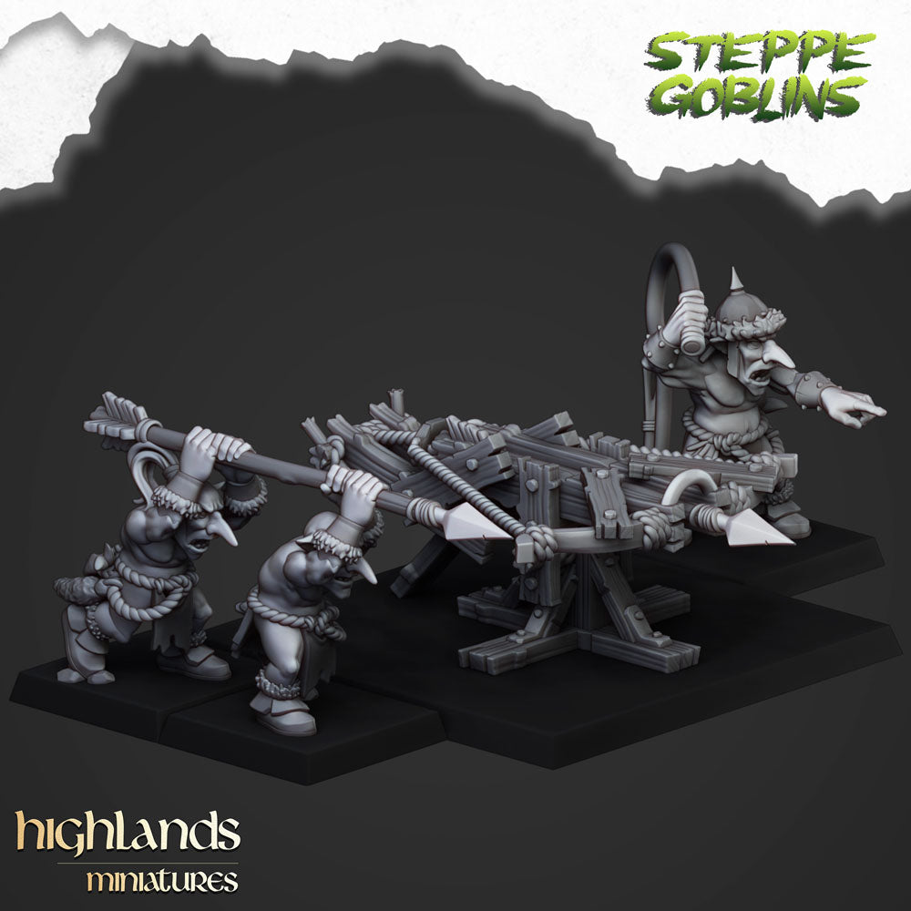 Steppe goblin big crossbow with 3 crew members render