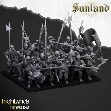 Sunland troops with halberds